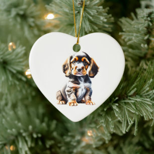 Décoration En Céramique Chiots Cocker Spaniel Anglais Personnalisés