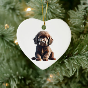 Décoration En Céramique Chiots Irish Water Spaniel Personnalisé