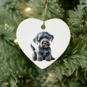 Décoration En Céramique Chiots Kerry Blue Terrier Personnalisés