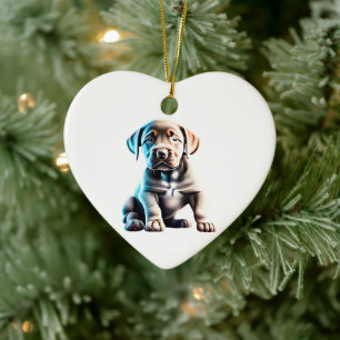 Décoration En Céramique Chiots Labrador Retriever Personnalisés