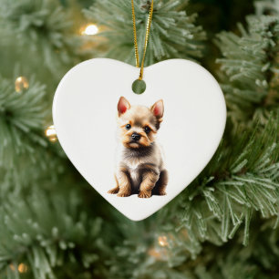 Décoration En Céramique Chiots Norwich Terrier Personnalisés