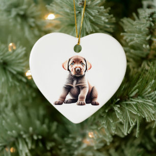 Décoration En Céramique Chiots Retriever de la baie de Chesapeake personna