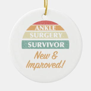 Décoration En Céramique Chirurgie Ankle Survivor Humour