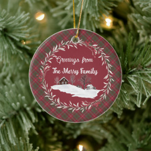 Décoration En Céramique Chisholm Weathered Original Scottish Tartan