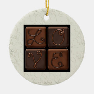 Décoration En Céramique Chocolat bonbon amour - SRF