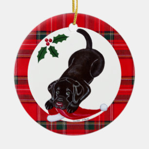 Décoration En Céramique Chocolat de Noël personnalisé Puppy