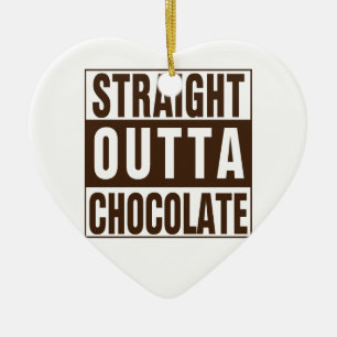 Décoration En Céramique Chocolate Straight Outta Brown
