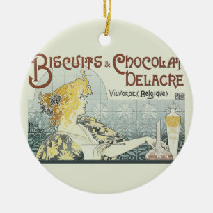 Décoration En Céramique Chocoloate Art Nouveau