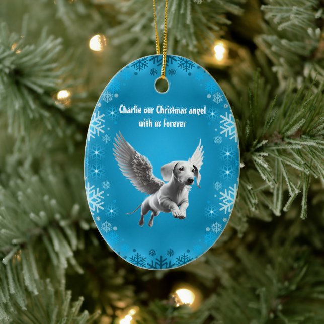 Décoration En Céramique Christmas Angel Dachshund (Arbre)
