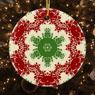 Décoration En Céramique Christmas Dot Mandala