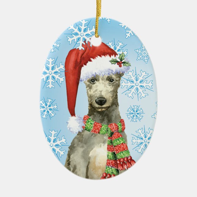 Décoration En Céramique Christmas Scottish Deerhound (Devant)