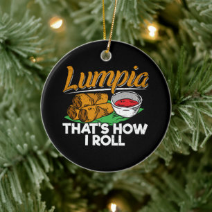 Décoration En Céramique Citation alimentaire philippine Lumpia