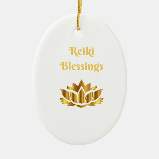 Décoration En Céramique Citation de 'Bénédictions de Reiki' (Devant)