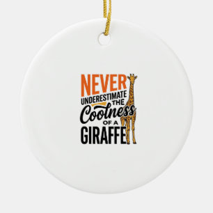 Décoration En Céramique Citation de girafe drôle design vintage vecteur T-