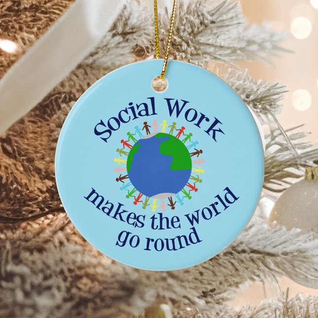 Décoration En Céramique Citation sur le travail social inspirationnel (Créateur téléchargé)