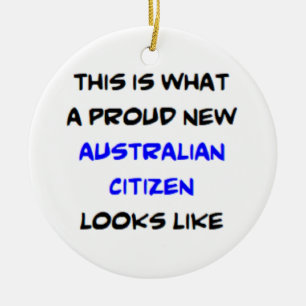 Décoration En Céramique citoyen australien, fier nouveau