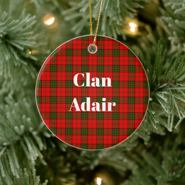 Décoration En Céramique Clan Adair Tartan (Arbre)