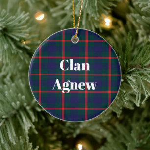 Décoration En Céramique Clan Agnew Tartan