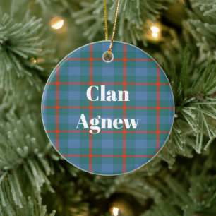Décoration En Céramique Clan Agnew Tartan Ancien