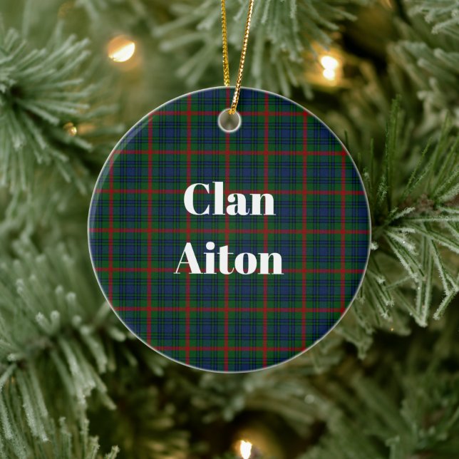 Décoration En Céramique Clan Aiton Tartan (Arbre)