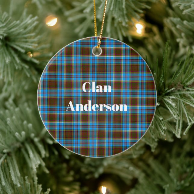 Décoration En Céramique Clan Anderson Tartan (Arbre)