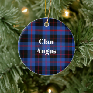 Décoration En Céramique Clan Angus Tartan moderne