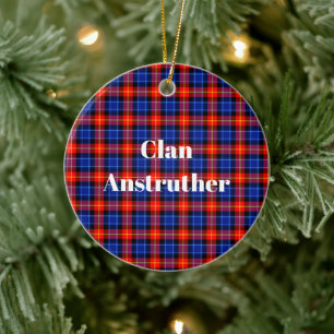 Décoration En Céramique Clan Anstruther Tartan