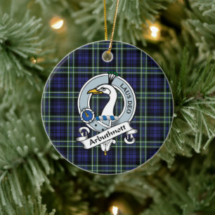 Décoration En Céramique Clan Arbuthnot Badge Tartan Plaid
