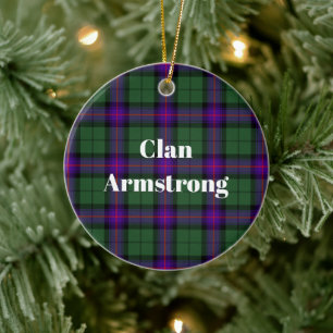 Décoration En Céramique Clan Armstrong Tartan moderne