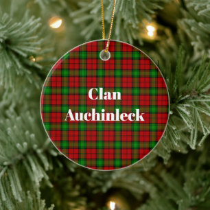 Décoration En Céramique Clan Auchinleck Tartan