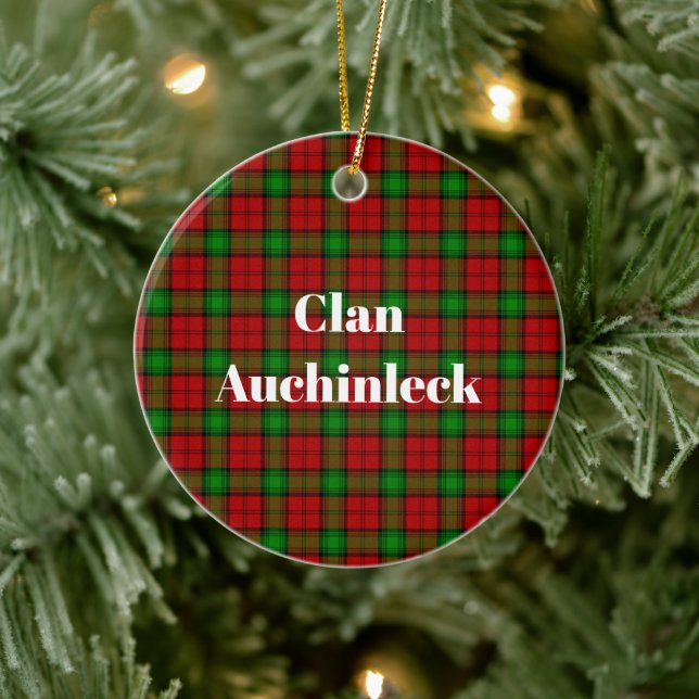 Décoration En Céramique Clan Auchinleck Tartan (Arbre)