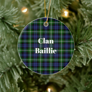 Décoration En Céramique Clan Baillie Tartan moderne