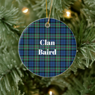 Décoration En Céramique Clan Baird Ancien Tartan