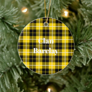 Décoration En Céramique Clan Barclay robe Tartan moderne