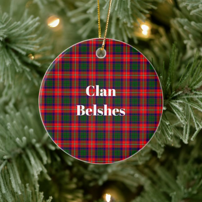 Décoration En Céramique Clan Belshes Tartan (Arbre)