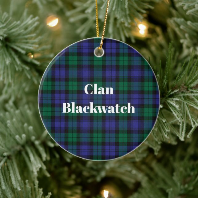 Décoration En Céramique Clan Blackwatch Tartan moderne (Arbre)