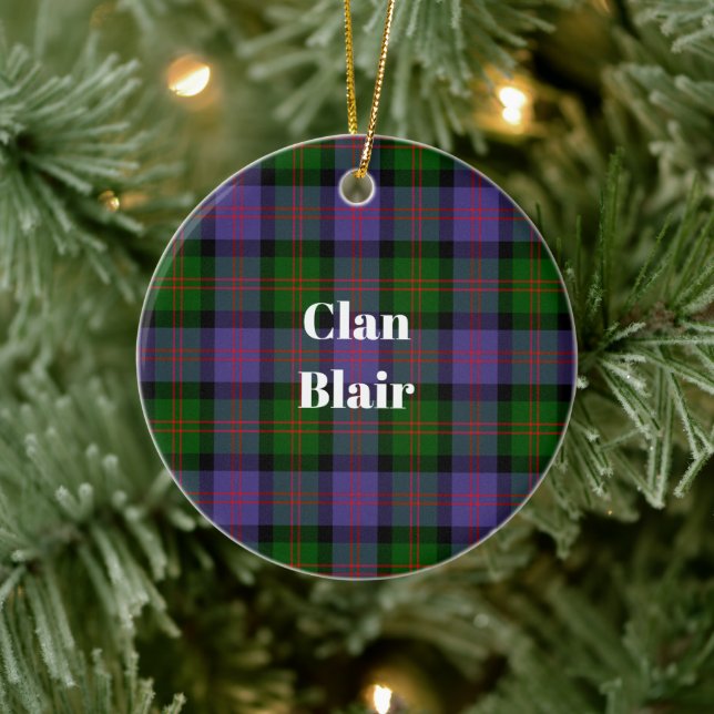 Décoration En Céramique Clan Blair Tartan moderne (Arbre)
