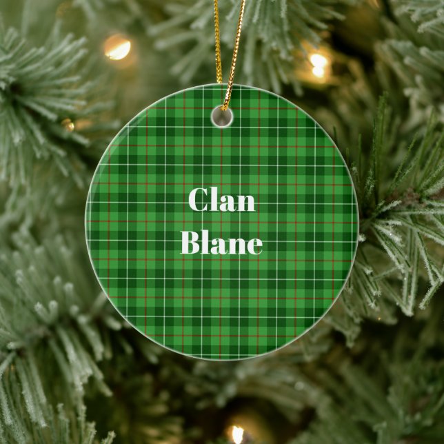 Décoration En Céramique Clan Blane Tartan (Arbre)