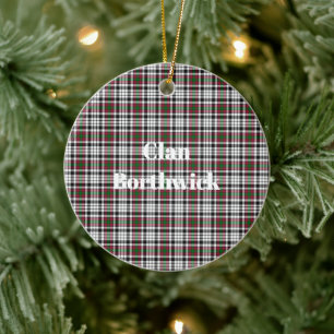 Décoration En Céramique Clan Borthwick Tartan