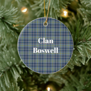 Décoration En Céramique Clan Boswell Tartan