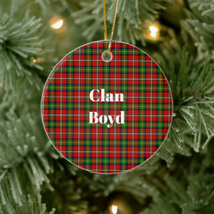 Décoration En Céramique Clan Boyd Tartan
