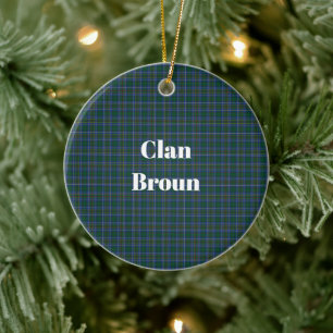 Décoration En Céramique Clan Broun Tartan