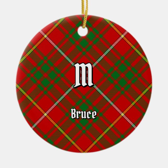 Décoration En Céramique Clan Bruce Tartan (Devant)