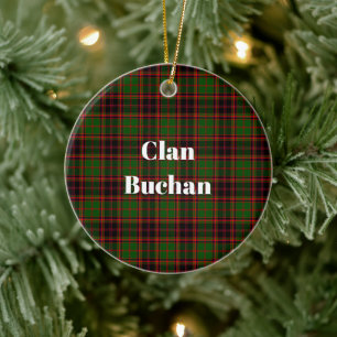 Décoration En Céramique Clan Buchan Modern Tartan