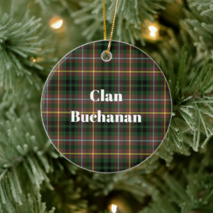Décoration En Céramique Clan Buchanan Chasse Tartan