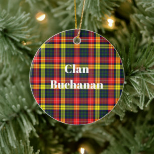 Décoration En Céramique Clan Buchanan Modern Tartan