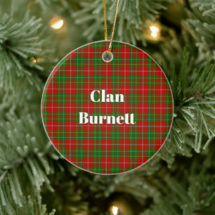 Décoration En Céramique Clan Burnett Tartan