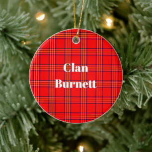Décoration En Céramique Clan Burnett Tartan moderne