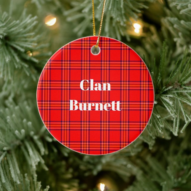 Décoration En Céramique Clan Burnett Tartan moderne (Arbre)