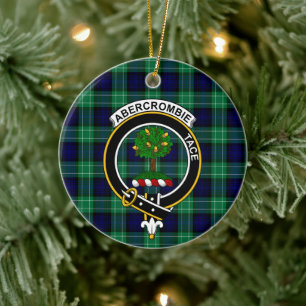 Décoration En Céramique Clan écossais Abercrombie Chasse Tartan et Crest